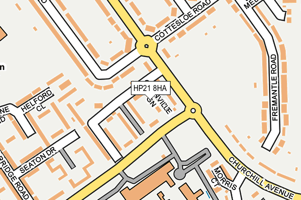 HP21 8HA map - OS OpenMap – Local (Ordnance Survey)