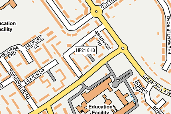 HP21 8HB map - OS OpenMap – Local (Ordnance Survey)