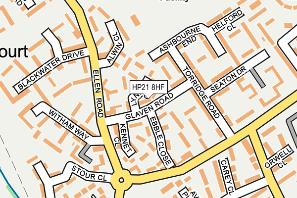 HP21 8HF map - OS OpenMap – Local (Ordnance Survey)