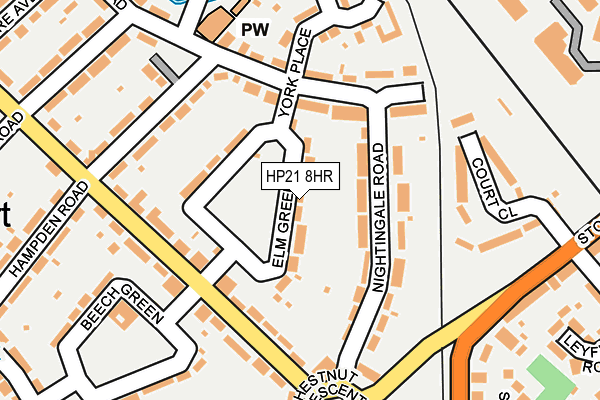 HP21 8HR map - OS OpenMap – Local (Ordnance Survey)