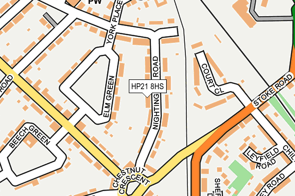 HP21 8HS map - OS OpenMap – Local (Ordnance Survey)
