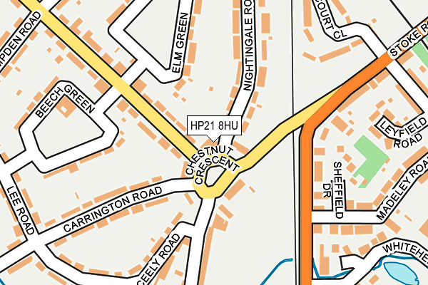 HP21 8HU map - OS OpenMap – Local (Ordnance Survey)