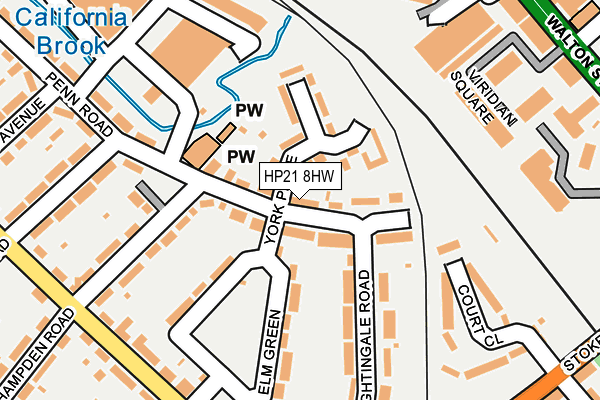 HP21 8HW map - OS OpenMap – Local (Ordnance Survey)