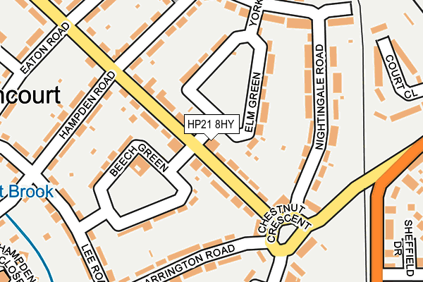 HP21 8HY map - OS OpenMap – Local (Ordnance Survey)