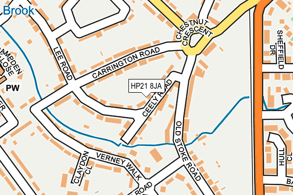 HP21 8JA map - OS OpenMap – Local (Ordnance Survey)