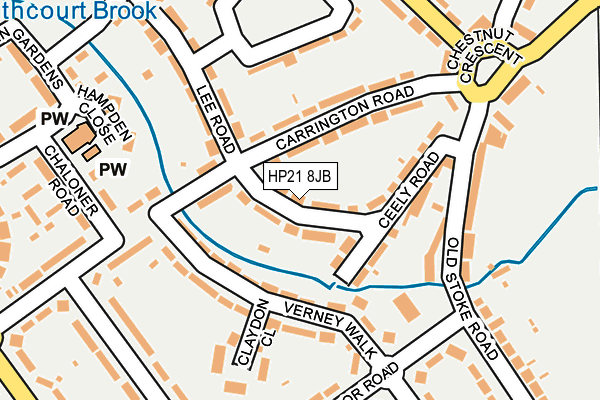 HP21 8JB map - OS OpenMap – Local (Ordnance Survey)