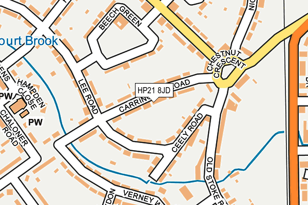 HP21 8JD map - OS OpenMap – Local (Ordnance Survey)