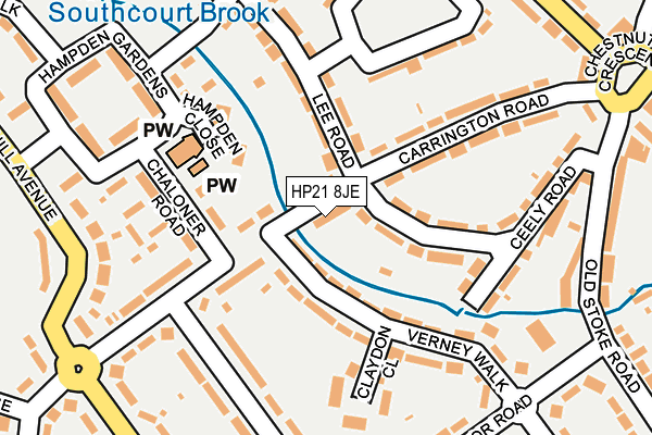 HP21 8JE map - OS OpenMap – Local (Ordnance Survey)