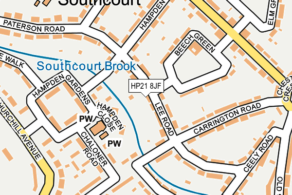 HP21 8JF map - OS OpenMap – Local (Ordnance Survey)
