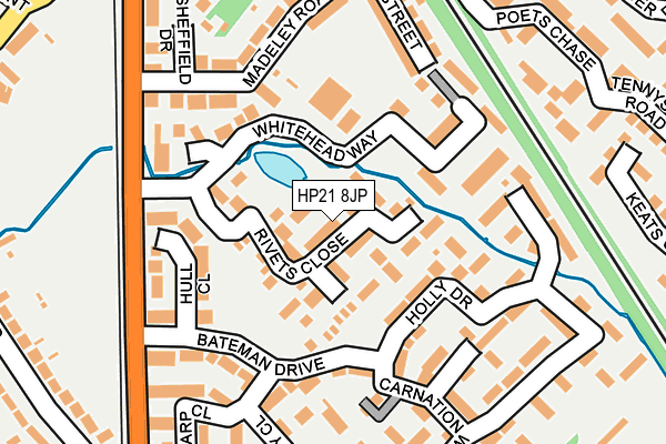 HP21 8JP map - OS OpenMap – Local (Ordnance Survey)