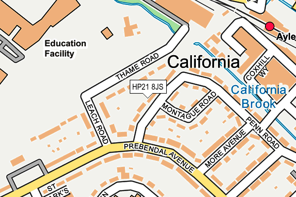 HP21 8JS map - OS OpenMap – Local (Ordnance Survey)