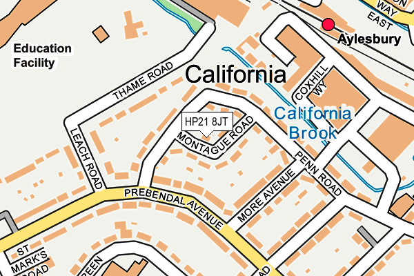 HP21 8JT map - OS OpenMap – Local (Ordnance Survey)