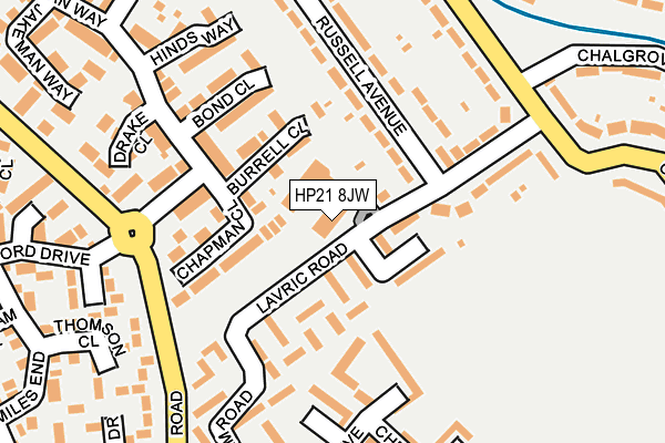 HP21 8JW map - OS OpenMap – Local (Ordnance Survey)