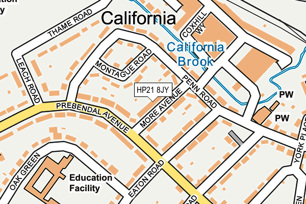 HP21 8JY map - OS OpenMap – Local (Ordnance Survey)