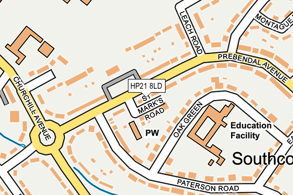 HP21 8LD map - OS OpenMap – Local (Ordnance Survey)