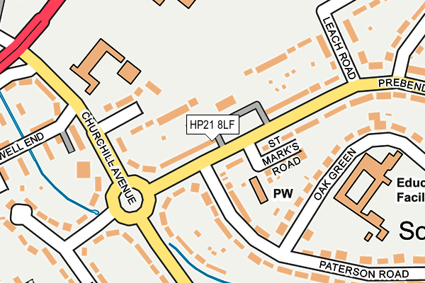 HP21 8LF map - OS OpenMap – Local (Ordnance Survey)