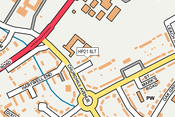 HP21 8LT map - OS OpenMap – Local (Ordnance Survey)