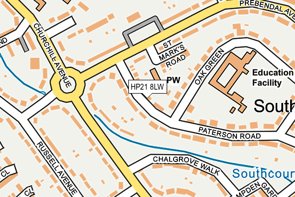 HP21 8LW map - OS OpenMap – Local (Ordnance Survey)