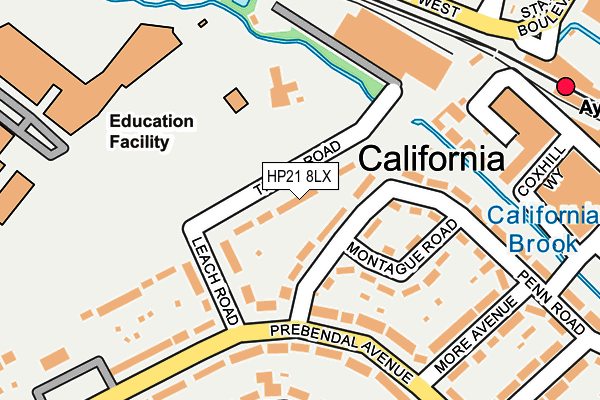 HP21 8LX map - OS OpenMap – Local (Ordnance Survey)