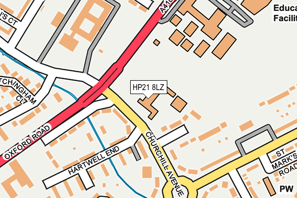 HP21 8LZ map - OS OpenMap – Local (Ordnance Survey)