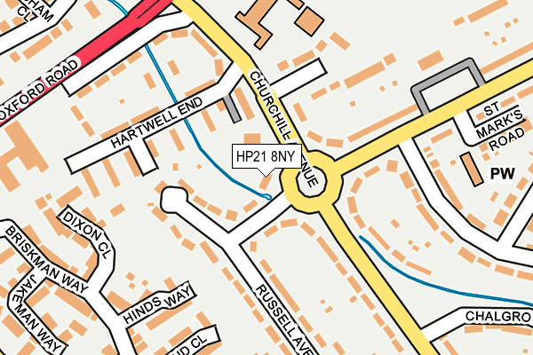 HP21 8NY map - OS OpenMap – Local (Ordnance Survey)