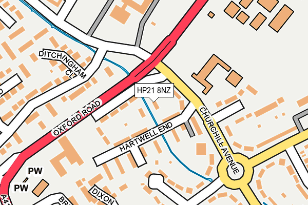 HP21 8NZ map - OS OpenMap – Local (Ordnance Survey)