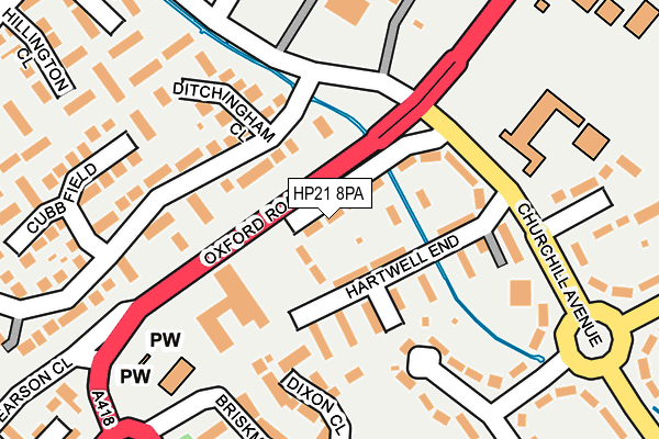 HP21 8PA map - OS OpenMap – Local (Ordnance Survey)