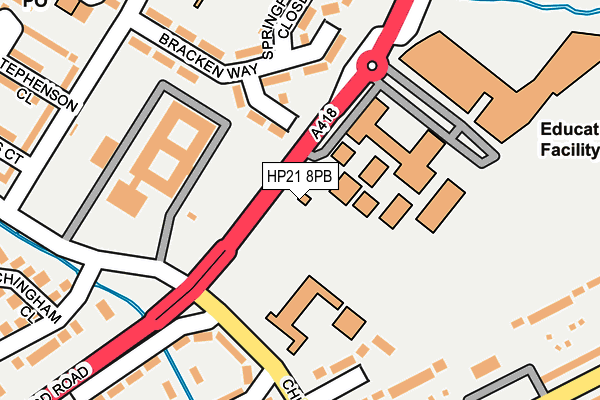 HP21 8PB map - OS OpenMap – Local (Ordnance Survey)