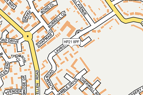 HP21 8PF map - OS OpenMap – Local (Ordnance Survey)