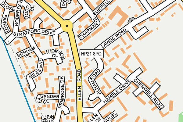 HP21 8PQ map - OS OpenMap – Local (Ordnance Survey)