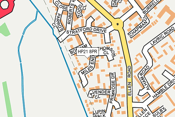 HP21 8PR map - OS OpenMap – Local (Ordnance Survey)