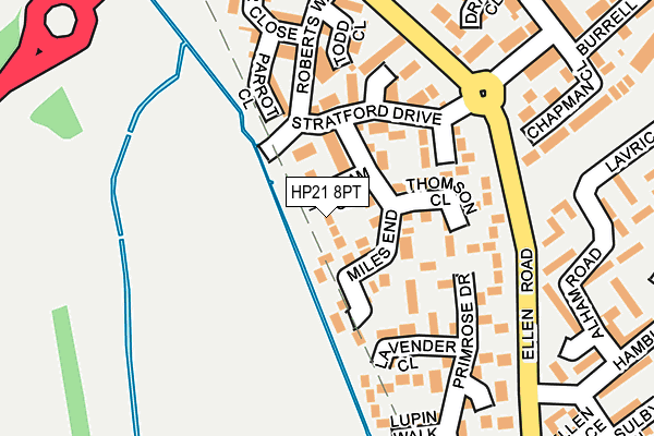 HP21 8PT map - OS OpenMap – Local (Ordnance Survey)