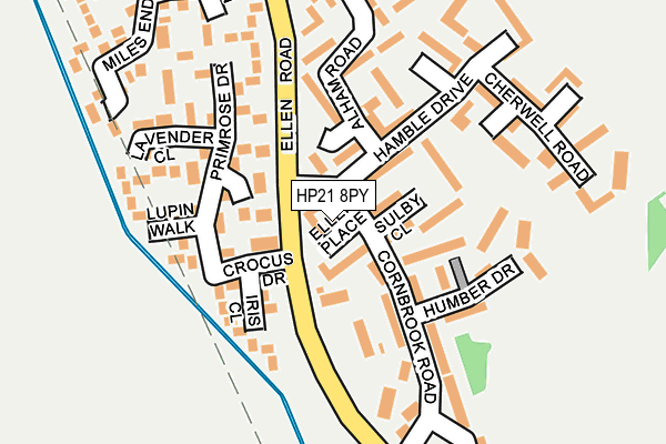 HP21 8PY map - OS OpenMap – Local (Ordnance Survey)