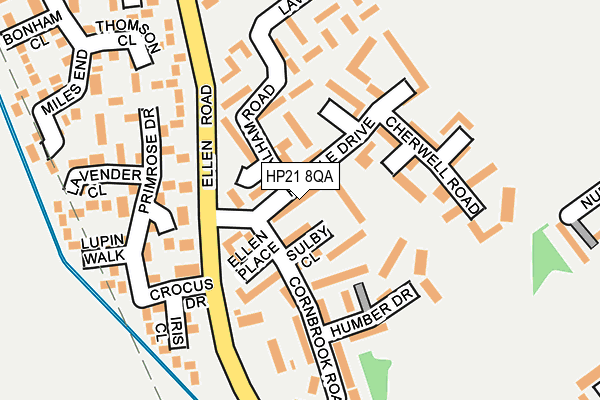 HP21 8QA map - OS OpenMap – Local (Ordnance Survey)