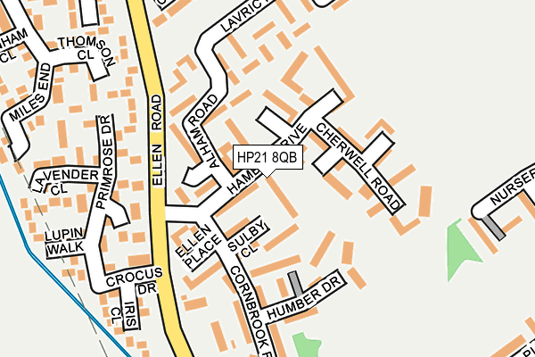 HP21 8QB map - OS OpenMap – Local (Ordnance Survey)
