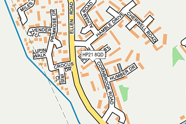 HP21 8QD map - OS OpenMap – Local (Ordnance Survey)