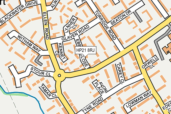 HP21 8RJ map - OS OpenMap – Local (Ordnance Survey)