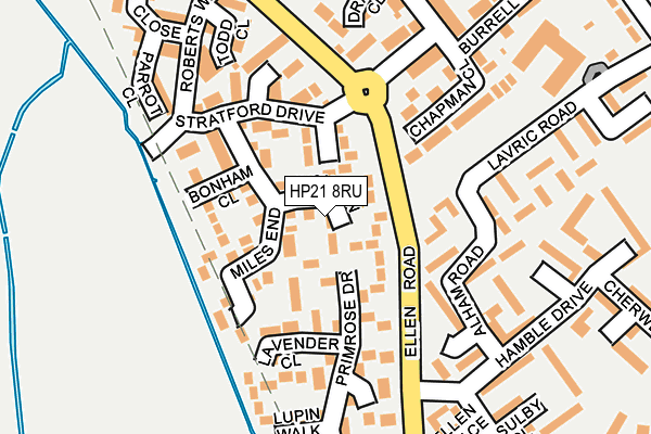 HP21 8RU map - OS OpenMap – Local (Ordnance Survey)