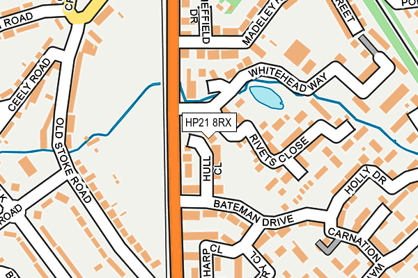 HP21 8RX map - OS OpenMap – Local (Ordnance Survey)