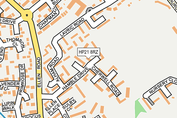 HP21 8RZ map - OS OpenMap – Local (Ordnance Survey)