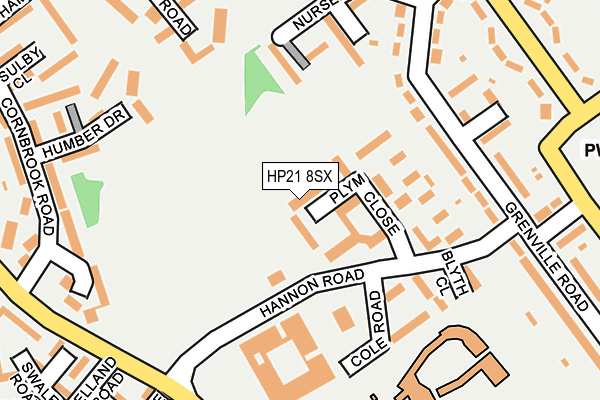 HP21 8SX map - OS OpenMap – Local (Ordnance Survey)
