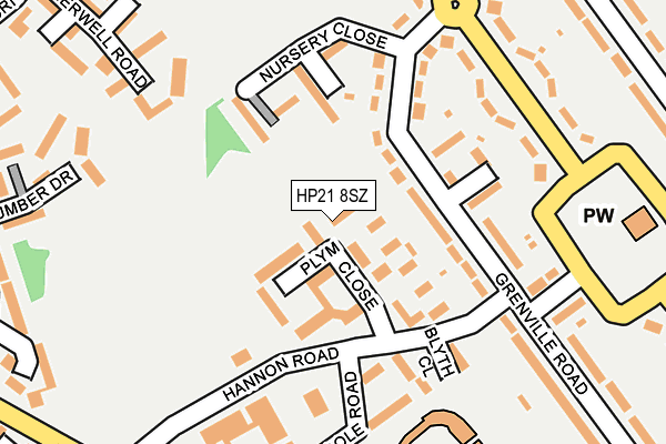 HP21 8SZ map - OS OpenMap – Local (Ordnance Survey)