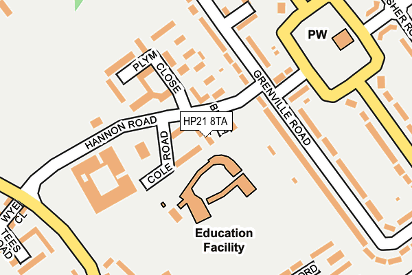 HP21 8TA map - OS OpenMap – Local (Ordnance Survey)