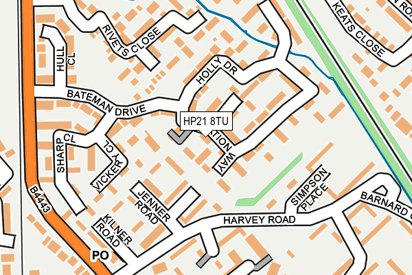 HP21 8TU map - OS OpenMap – Local (Ordnance Survey)