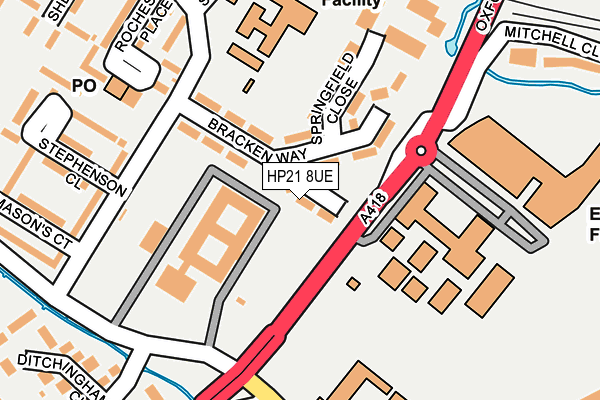 HP21 8UE map - OS OpenMap – Local (Ordnance Survey)