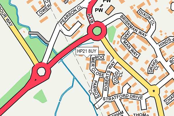 HP21 8UY map - OS OpenMap – Local (Ordnance Survey)