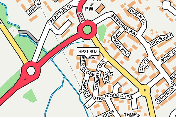 HP21 8UZ map - OS OpenMap – Local (Ordnance Survey)