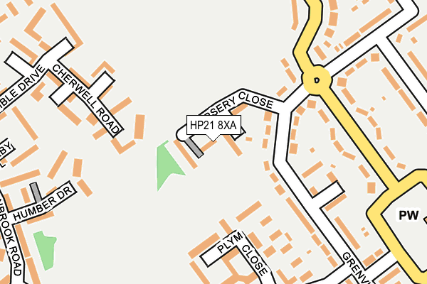 HP21 8XA map - OS OpenMap – Local (Ordnance Survey)