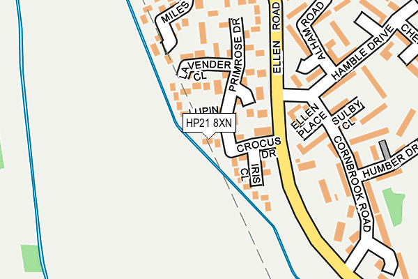 HP21 8XN map - OS OpenMap – Local (Ordnance Survey)