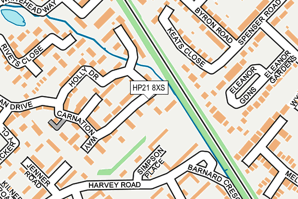 HP21 8XS map - OS OpenMap – Local (Ordnance Survey)